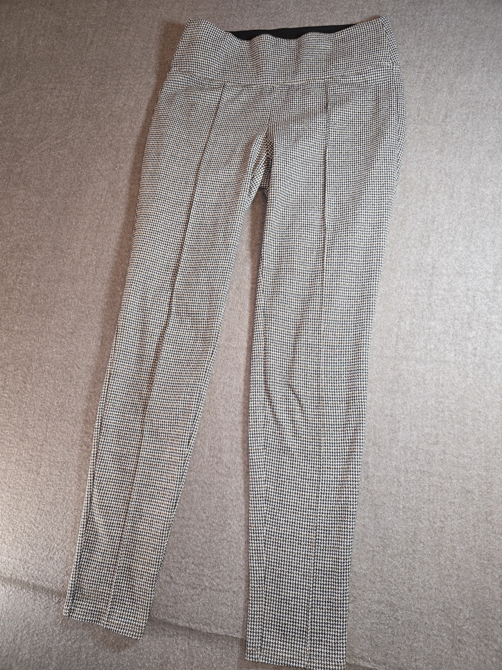 Nine West Black & Cream Houndstooth Stretchy Legging Womens Small
